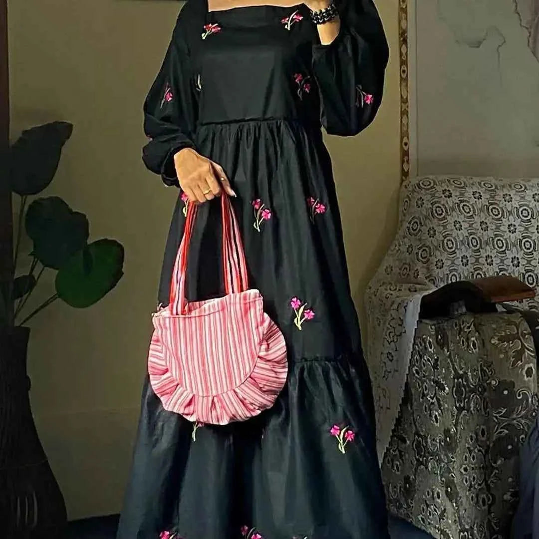 Rose Embroidery - Stitched frock