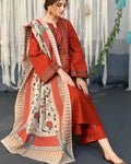 Ayat Embroidered with Shawl - Stitched 3 pc