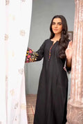 Black & Multi Embroidered Stitched 2pc