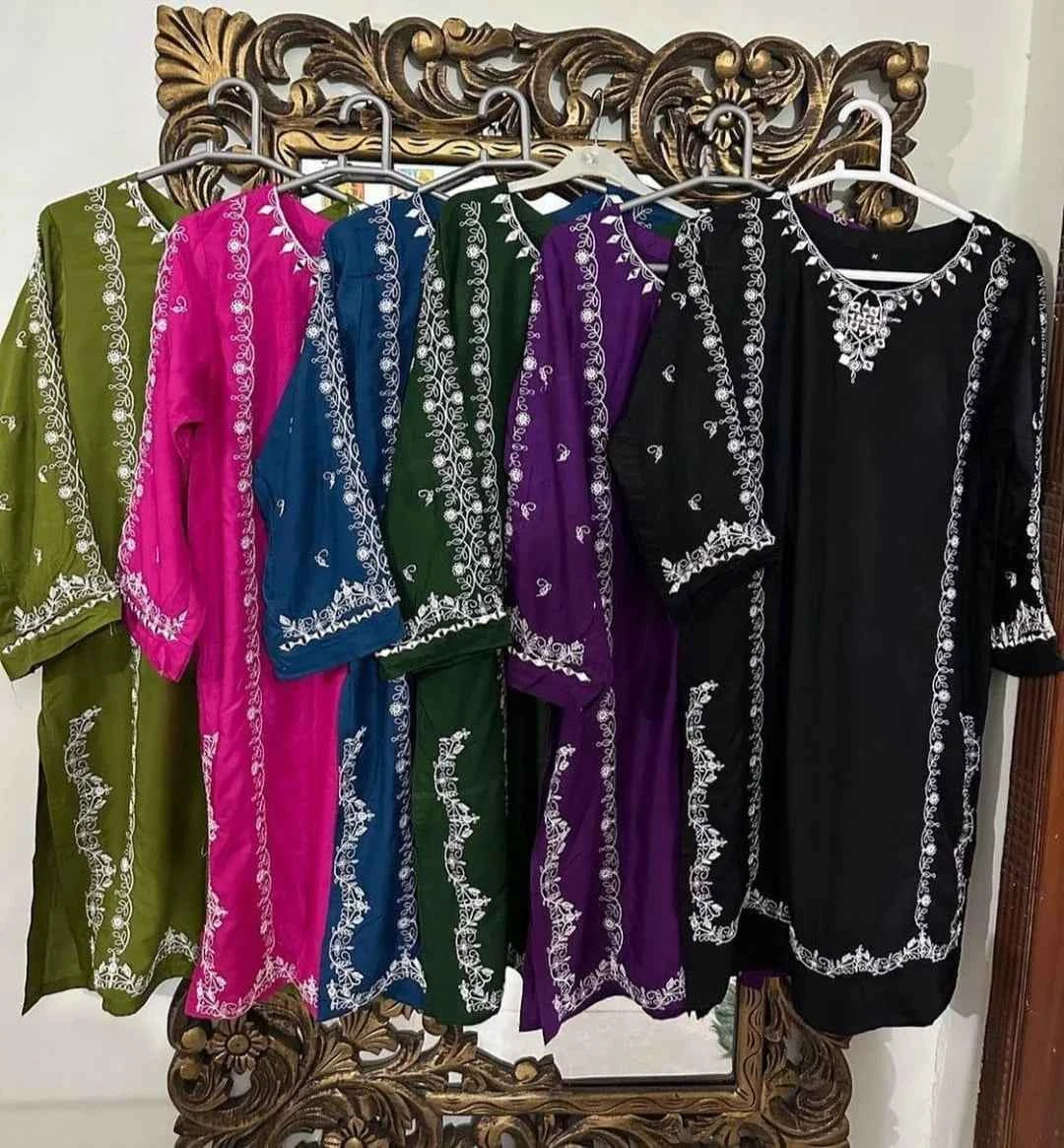 Agha Noor Mirror Wok Embroidery - Stitched 2 pc