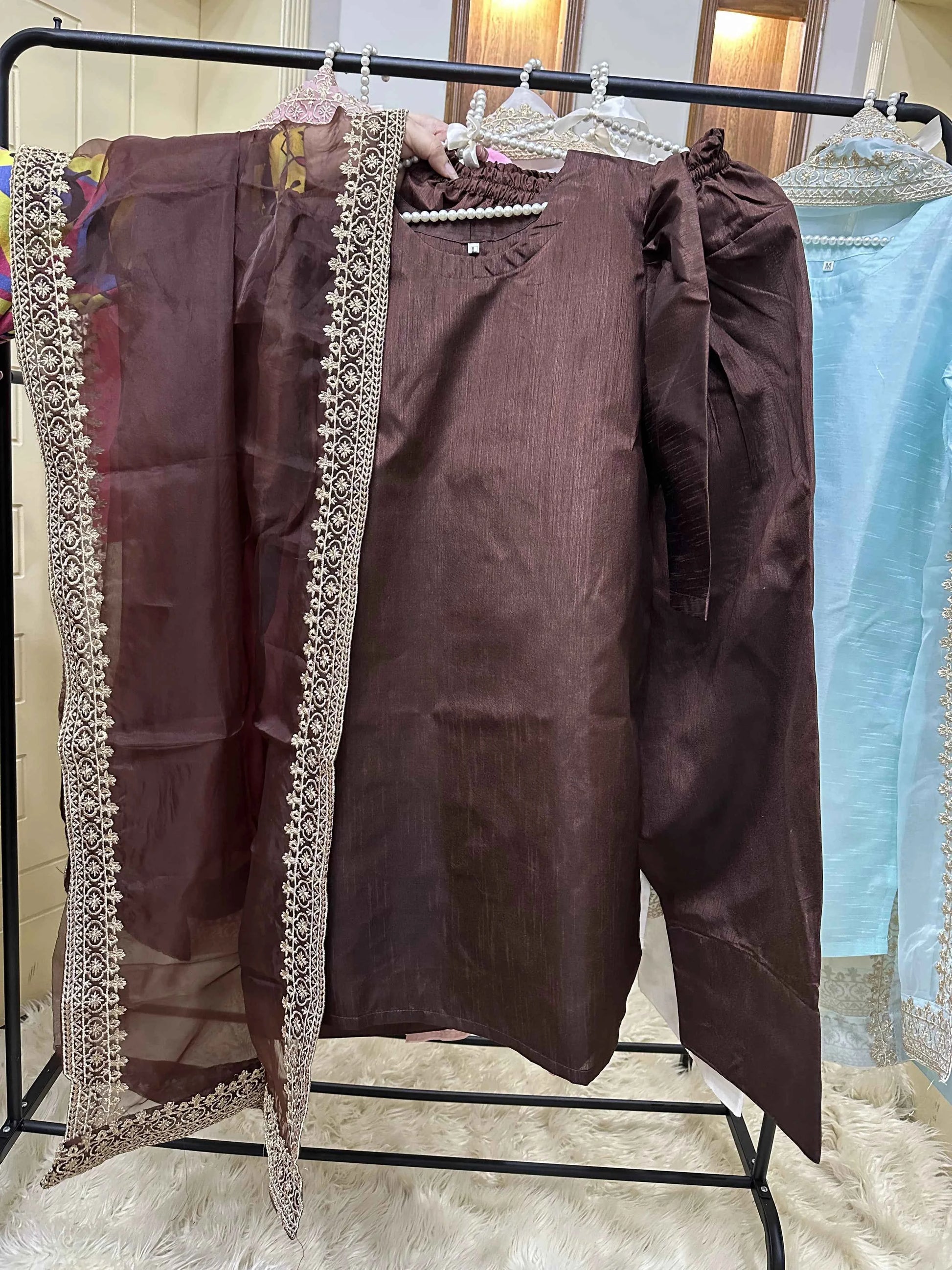 Farshi Shalwar Set - 3 pc Stitched